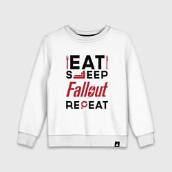 Детский свитшот Надпись: eat sleep Fallout repeat