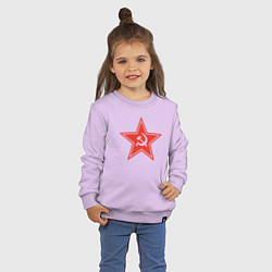 Свитшот хлопковый детский USSR star, цвет: лаванда — фото 2