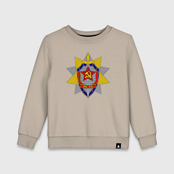 Свитшот хлопковый детский ВЧК КГБ, цвет: миндальный