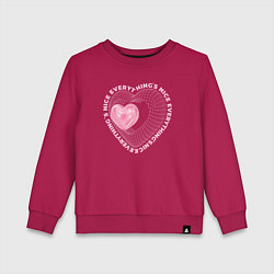 Свитшот хлопковый детский Everythings nice, цвет: маджента