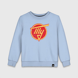 Свитшот хлопковый детский Туполев, цвет: мягкое небо