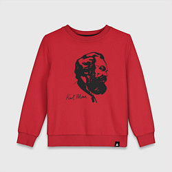 Свитшот хлопковый детский Karl Marx, цвет: красный