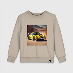 Свитшот хлопковый детский Porsche 911, цвет: миндальный