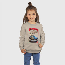 Свитшот хлопковый детский Классика автомобиль Buick Roadmaster, цвет: миндальный — фото 2