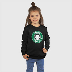 Свитшот хлопковый детский Кофе у Мо, цвет: черный — фото 2