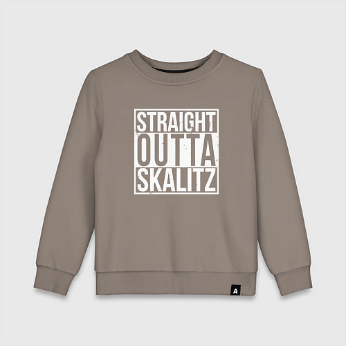 Детский свитшот Straight outta Skalitz / Утренний латте – фото 1