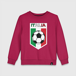 Свитшот хлопковый детский Футбол Италии, цвет: маджента