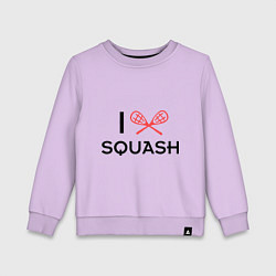 Свитшот хлопковый детский I Love Squash, цвет: лаванда