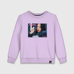 Свитшот хлопковый детский Blackpink Fire Jennie, цвет: лаванда