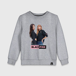 Свитшот хлопковый детский Blackpink kpop, цвет: меланж