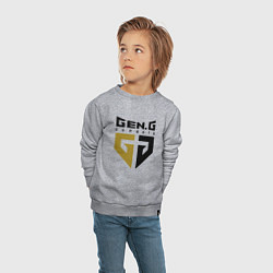 Свитшот хлопковый детский Gen G Esports лого, цвет: меланж — фото 2