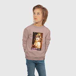 Свитшот хлопковый детский Lisa gold, цвет: пыльно-розовый — фото 2