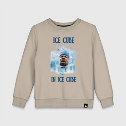 Свитшот хлопковый детский Ice Cube in ice cube, цвет: миндальный