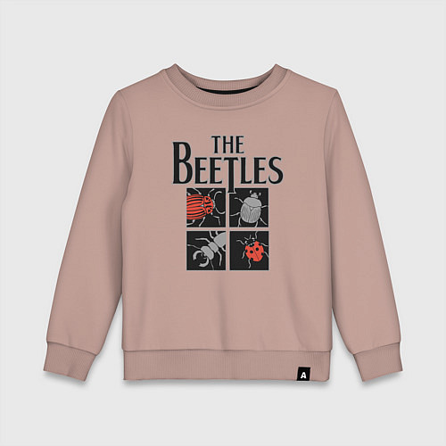 Детский свитшот Beetles / Пыльно-розовый – фото 1