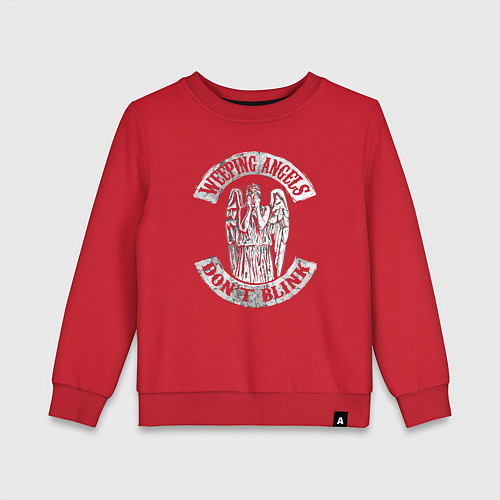 Детский свитшот Плачущие ангелы / Красный – фото 1
