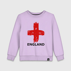 Свитшот хлопковый детский England flag, цвет: лаванда