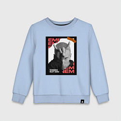 Свитшот хлопковый детский Rap god, цвет: мягкое небо