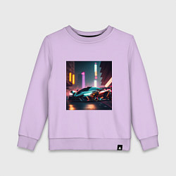 Свитшот хлопковый детский Суперавто, цвет: лаванда