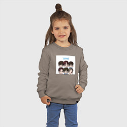 Свитшот хлопковый детский Чиби Астро, цвет: утренний латте — фото 2