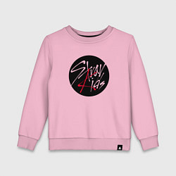 Свитшот хлопковый детский Stray Kids logo, цвет: светло-розовый