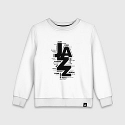 Свитшот хлопковый детский Jazz Styles BW2, цвет: белый