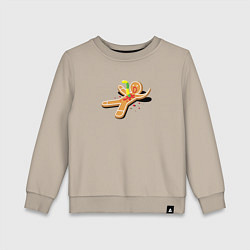 Свитшот хлопковый детский Чужой из пряни, цвет: миндальный