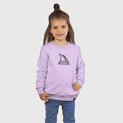 Свитшот хлопковый детский Логотип Midjourney, цвет: лаванда — фото 2