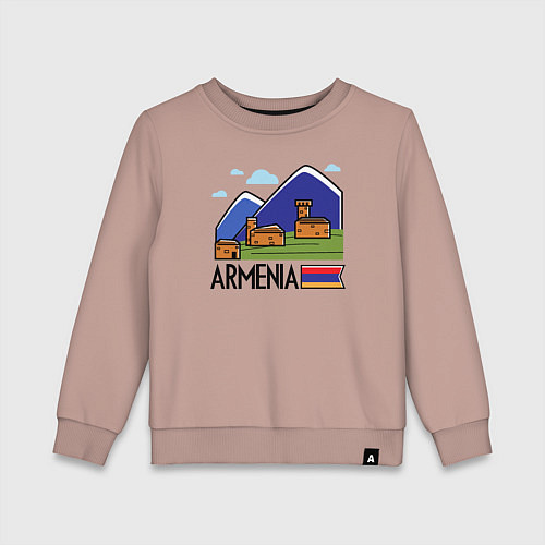 Детский свитшот Горная Армения / Пыльно-розовый – фото 1