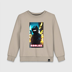 Свитшот хлопковый детский Roblox cyberpunk, цвет: миндальный