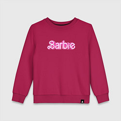 Свитшот хлопковый детский Барби - Фильм Логотип, цвет: маджента