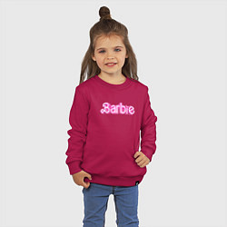 Свитшот хлопковый детский Барби - Фильм Логотип, цвет: маджента — фото 2