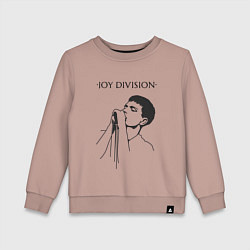 Свитшот хлопковый детский Йен Кёртис Joy Division, цвет: пыльно-розовый