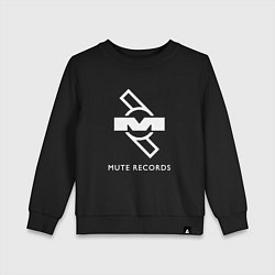 Свитшот хлопковый детский Depeche Mode Mute Records Logo, цвет: черный