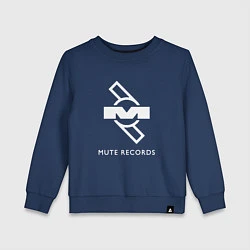 Свитшот хлопковый детский Depeche Mode Mute Records Logo, цвет: тёмно-синий