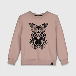 Детский свитшот Две бабочки - татуировка