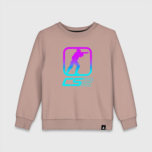 Детский свитшот КС 2 неоновый / Пыльно-розовый – фото 1