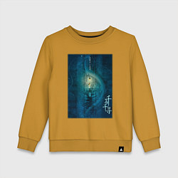 Свитшот хлопковый детский Унесенные Призраками рельсы, цвет: горчичный