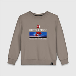 Свитшот хлопковый детский Depeche Mode - Music for the Masses logo, цвет: утренний латте