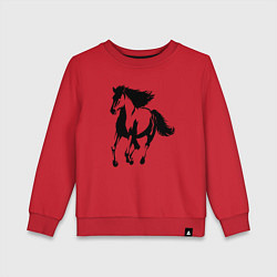 Свитшот хлопковый детский Лошадь скачет, цвет: красный