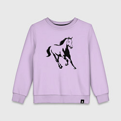 Свитшот хлопковый детский Конь скачет, цвет: лаванда