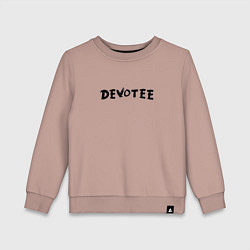 Свитшот хлопковый детский Depeche Mode - Devotee, цвет: пыльно-розовый
