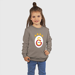 Свитшот хлопковый детский Galatasaray fc sport, цвет: утренний латте — фото 2