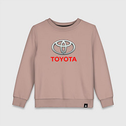 Свитшот хлопковый детский Toyota sport auto brend, цвет: пыльно-розовый