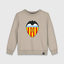 Свитшот хлопковый детский Valencia fc sport, цвет: миндальный