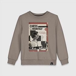 Свитшот хлопковый детский Ход королевы винтаж, цвет: утренний латте