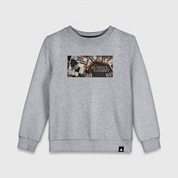 Свитшот хлопковый детский Ход королевы винтаж, цвет: меланж