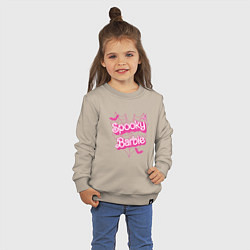 Свитшот хлопковый детский Spooky Barbie, цвет: миндальный — фото 2