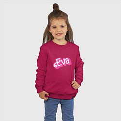Свитшот хлопковый детский Eva -retro barbie style, цвет: маджента — фото 2