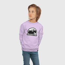Свитшот хлопковый детский Mazda club, цвет: лаванда — фото 2