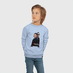 Свитшот хлопковый детский Depeche Mode - Dave and Martin Memento Mori, цвет: мягкое небо — фото 2